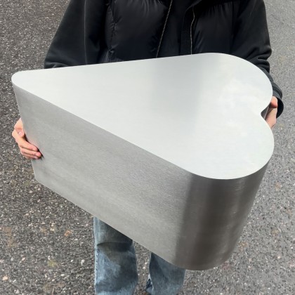 Журнальний столик HEART SST Brashed Stainless Steel Table